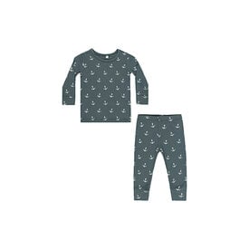 Rylee + Cru LLC Rylee + Cru Long Sleeve Pajamas - Anchors