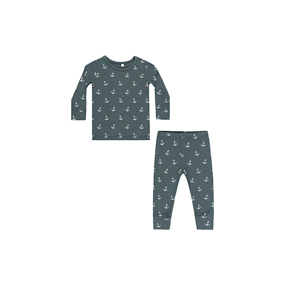 Rylee + Cru LLC Rylee + Cru Long Sleeve Pajamas - Anchors