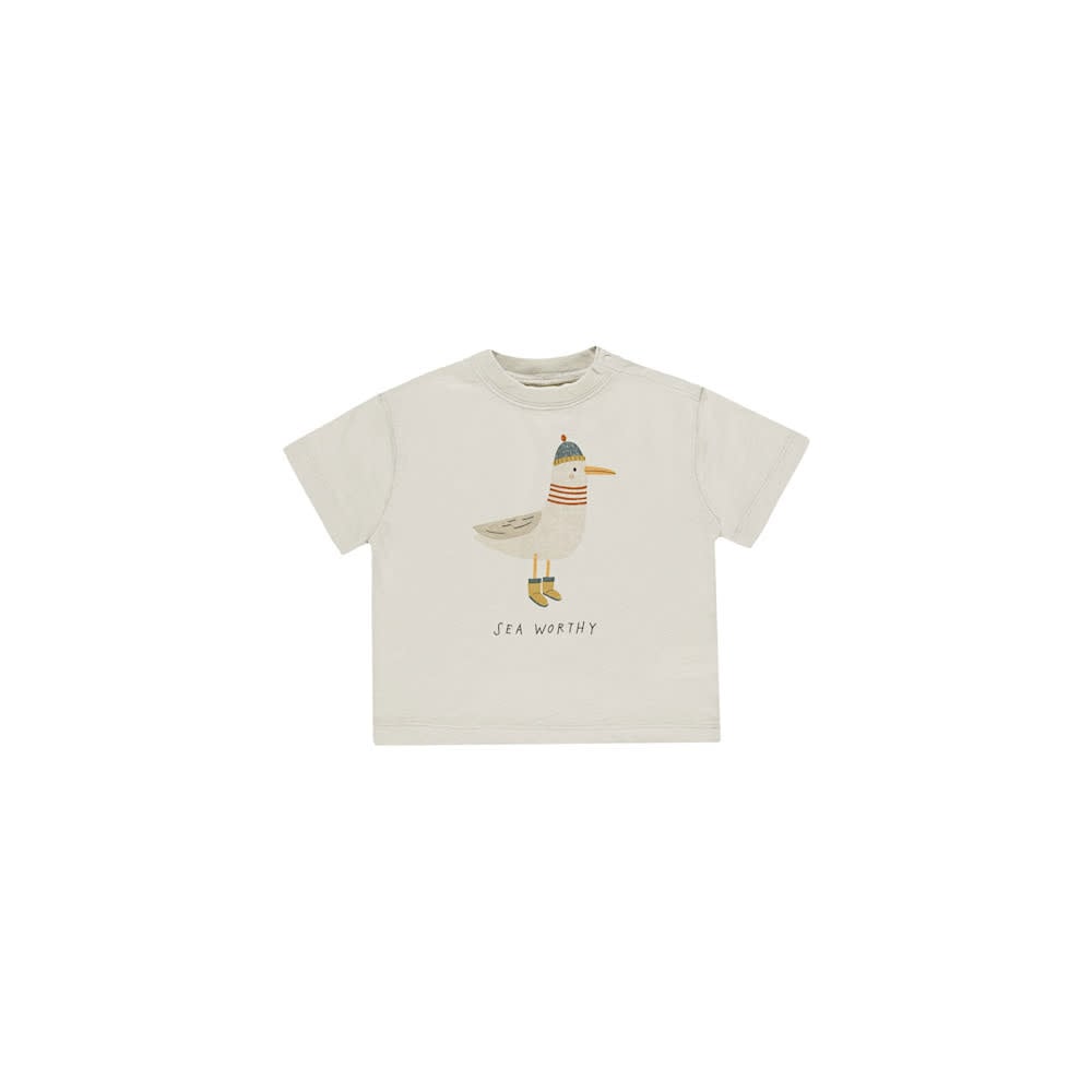 Rylee + Cru LLC Rylee + Cru Relaxed Tee - Seagull