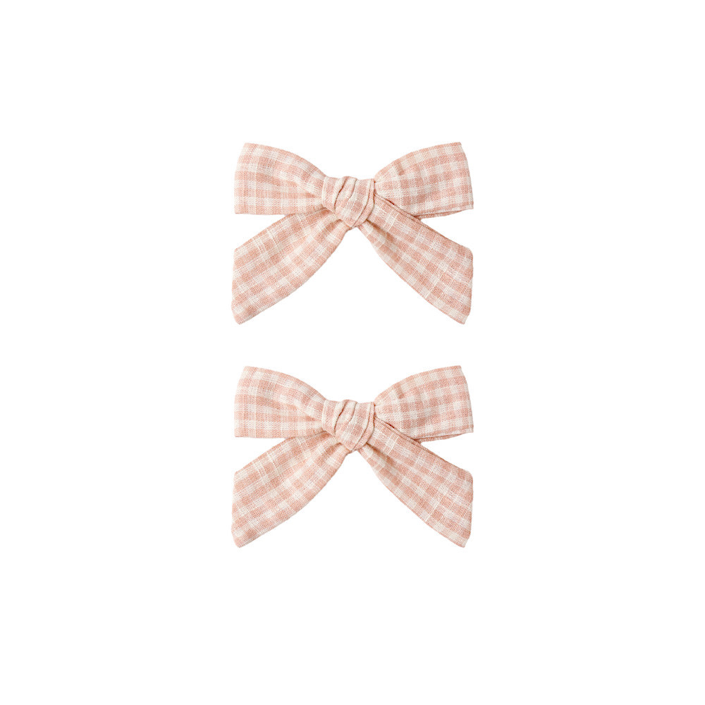 Rylee + Cru LLC Rylee + Cru Bows - Set of 2 - Petal Gingham