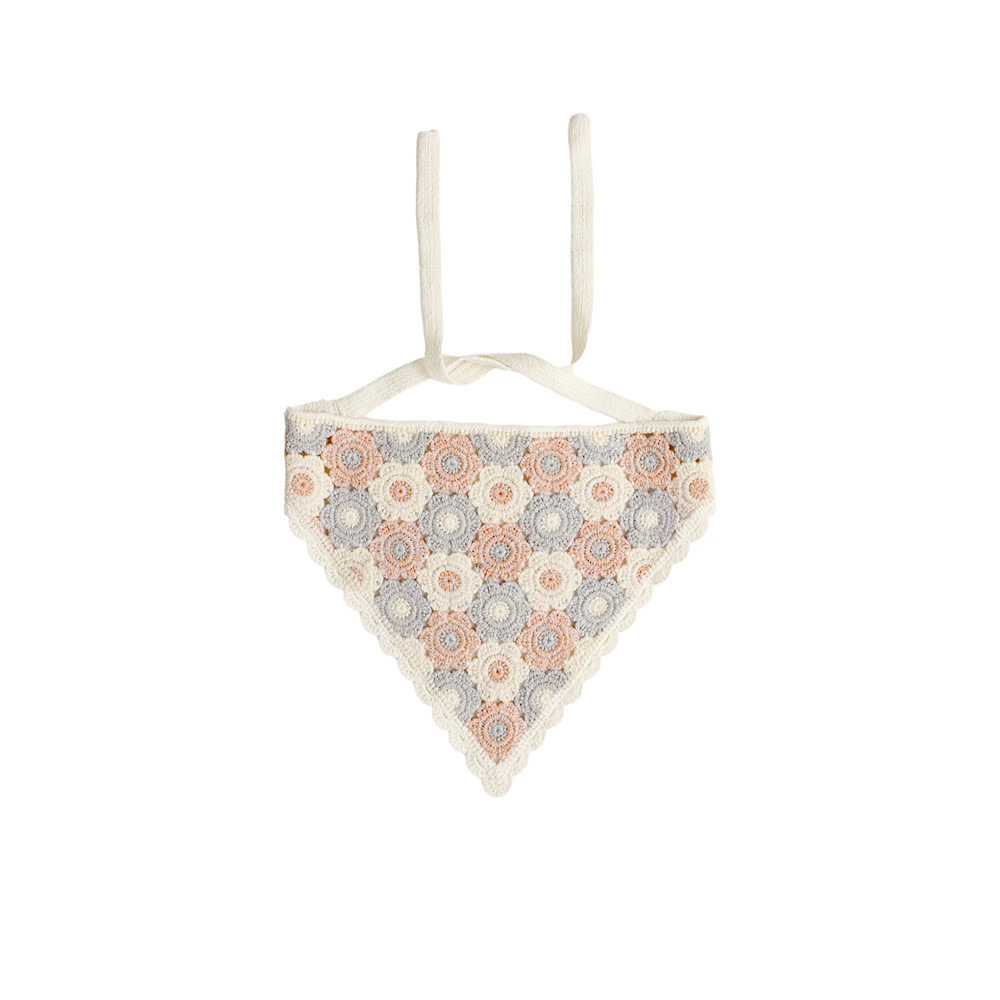 Rylee + Cru LLC Rylee + Cru Crochet Scarf - Blue/Light Pink/Ivory