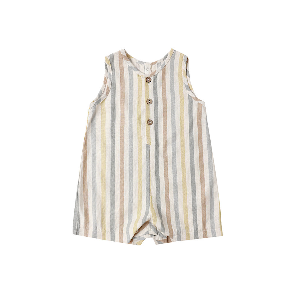 Rylee + Cru Mavrick Romper - Valencia Stripe