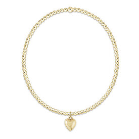 ENewton ENewton Gold Charm Bracelet - Plush Love Heart - 2mm