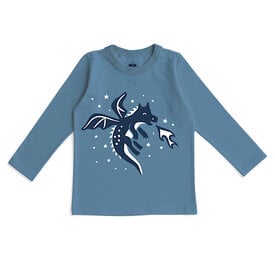 Winter Water Factory Winter Water Factory Long Sleeve Graphic Tee - Dragon Lake Blue