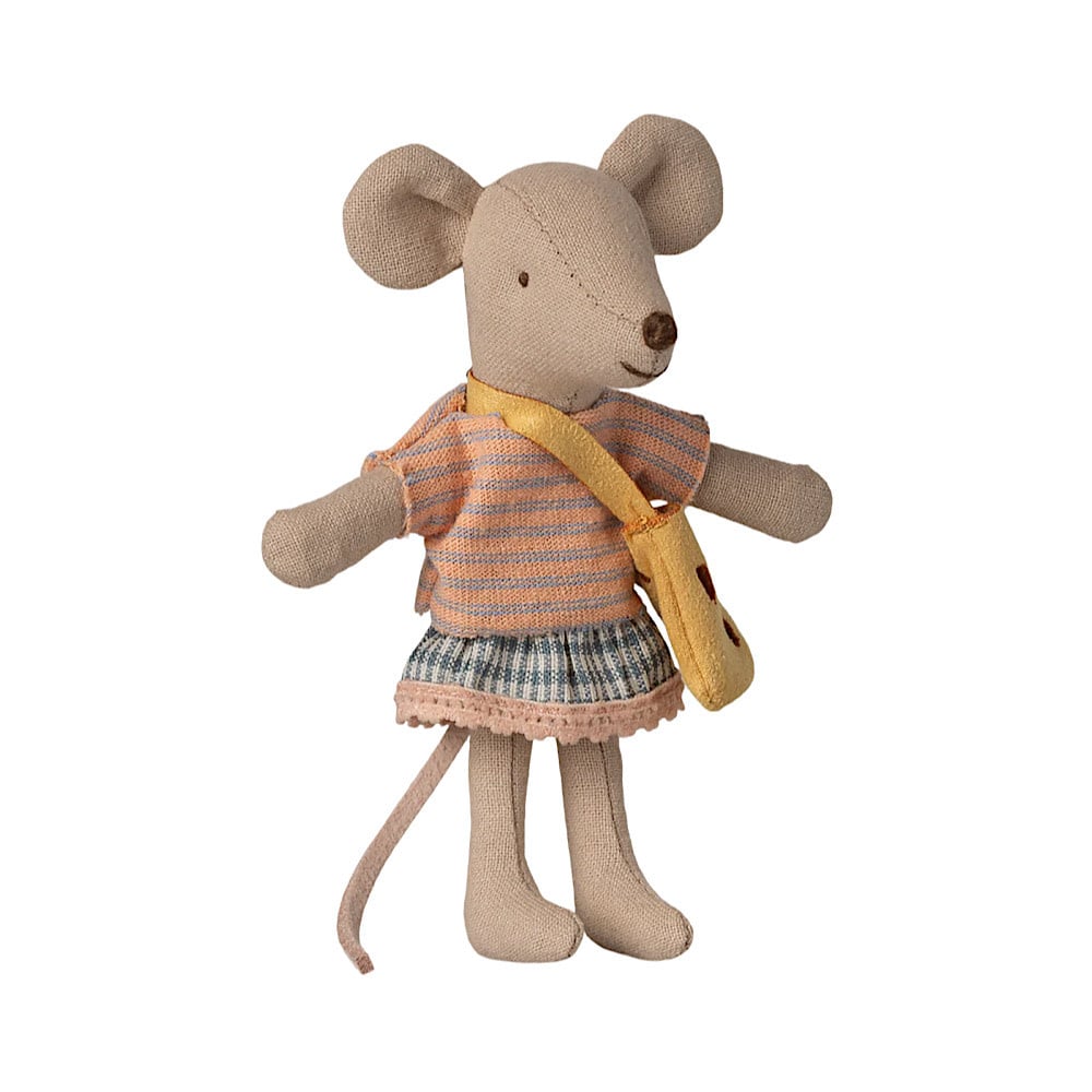 Maileg Maileg Little Sister Mouse - Cheese Purse