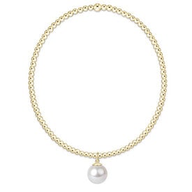 ENewton ENewton Gold Charm Bracelet - Pearl - 8mm