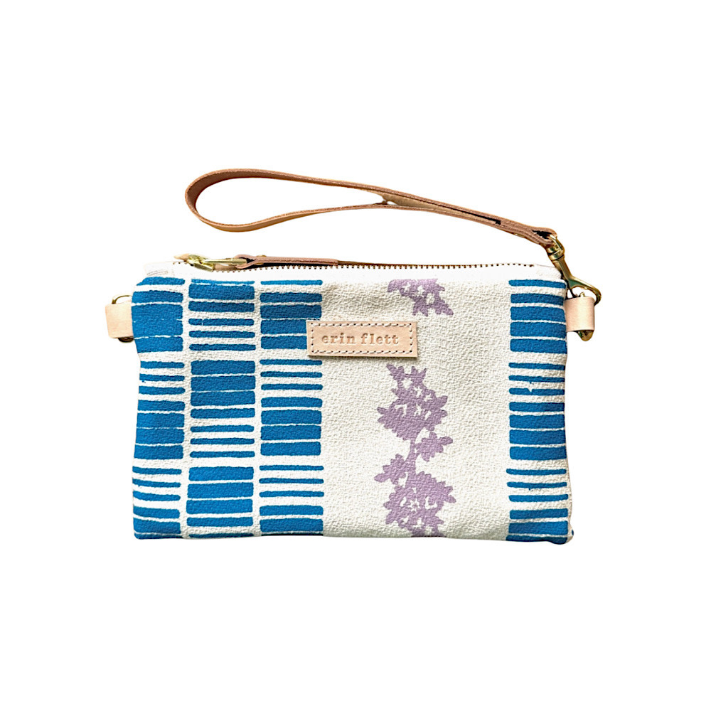 Erin Flett Ellie Wristlet - Geo Daisy - Blue/Purple