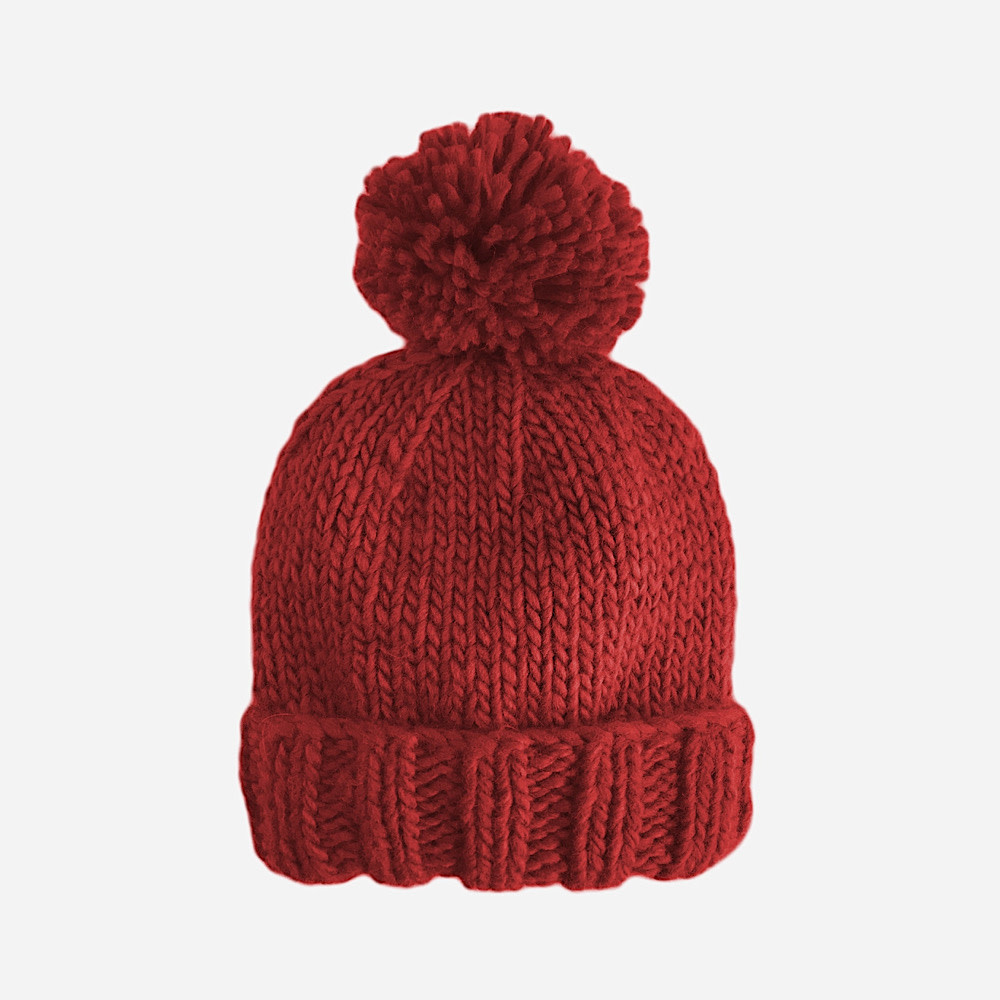 The Blueberry Hill The Blueberry Hill Baby Hat Classic Pom - Red