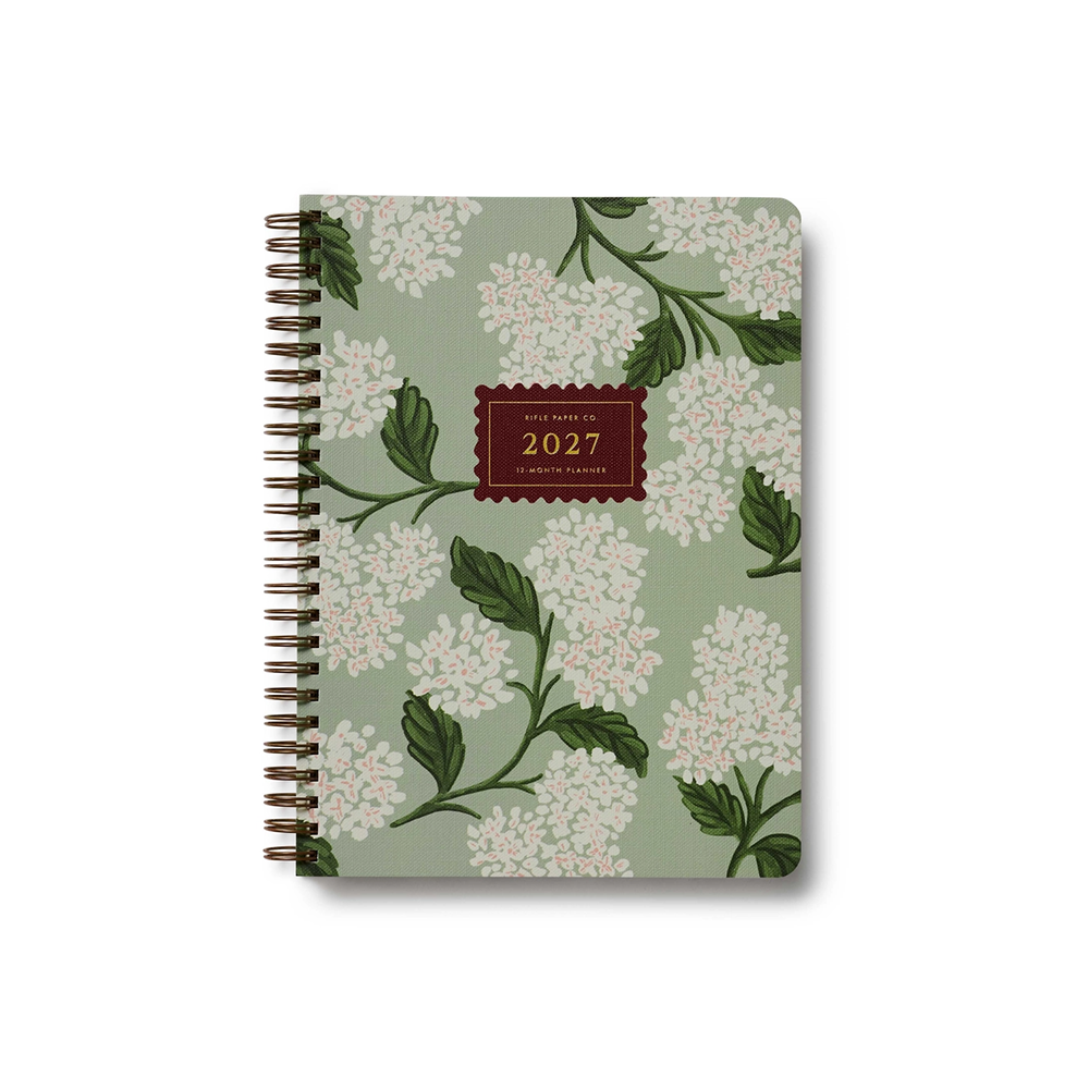 Rifle Paper Co. Rifle Paper Co. 2027 12 Month Spiral Planner - Sage Hydrangea