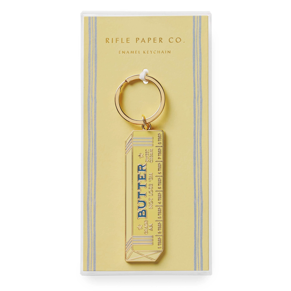 Rifle Paper Co. Enamel Keychain - Butter Not Lose Em