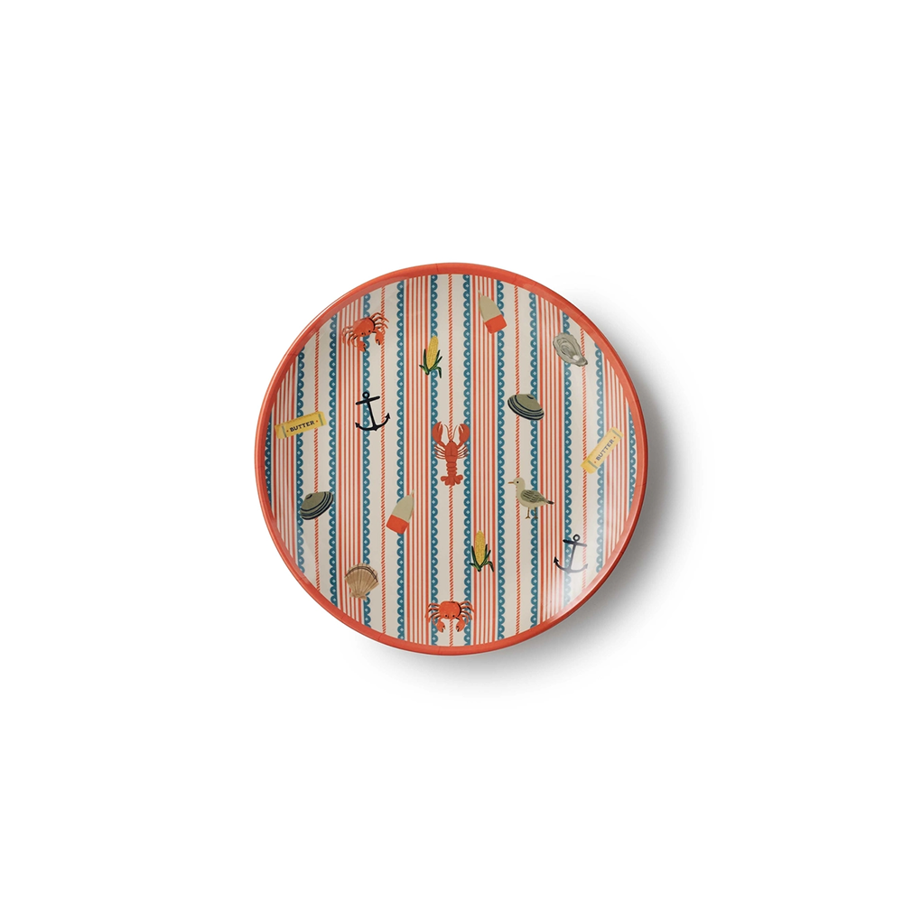 Rifle Paper Co. Melamine Dessert Plate Set - Seaside
