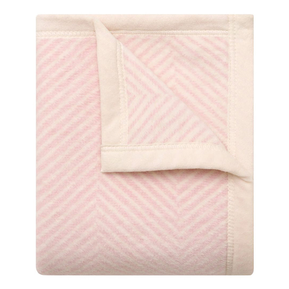 Chappywrap ChappyWrap Mini Blanket - Harborview Herringbone - Ballet Pink