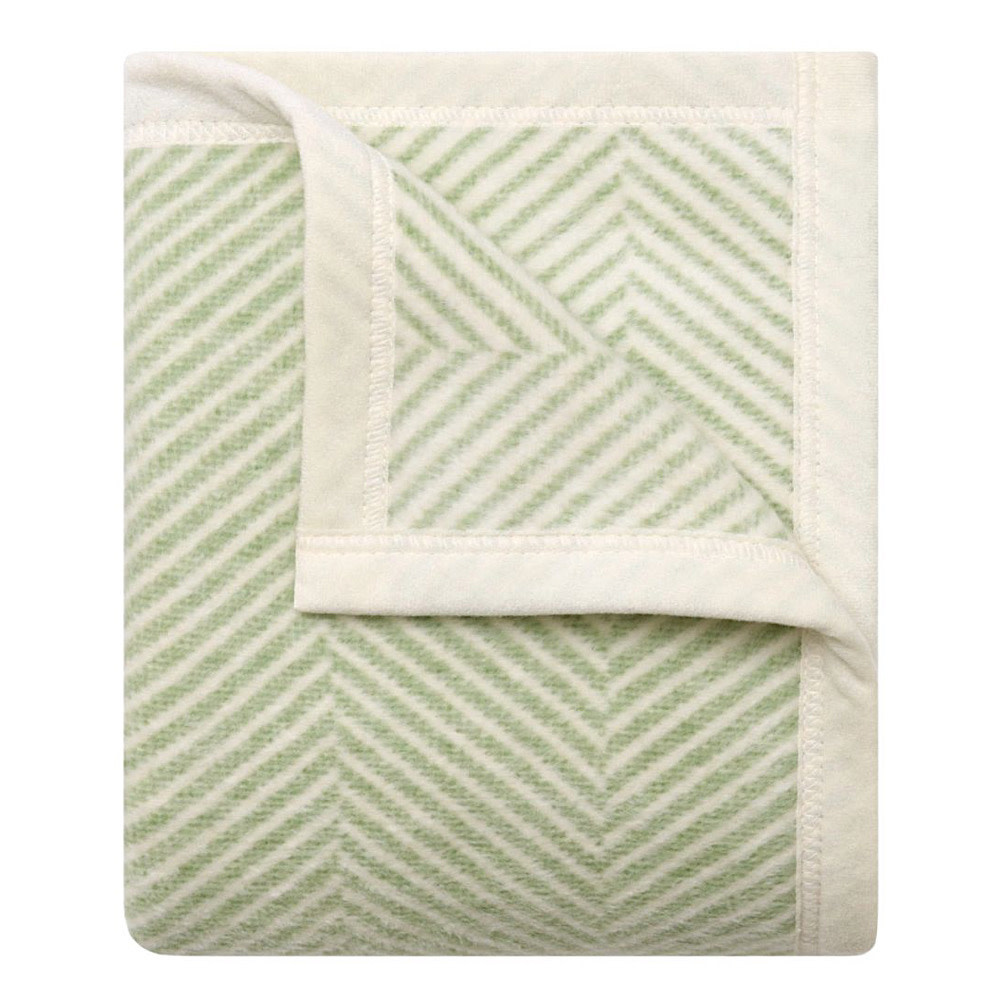 ChappyWrap Mini Blanket - Harborview Herringbone - Sprout Green