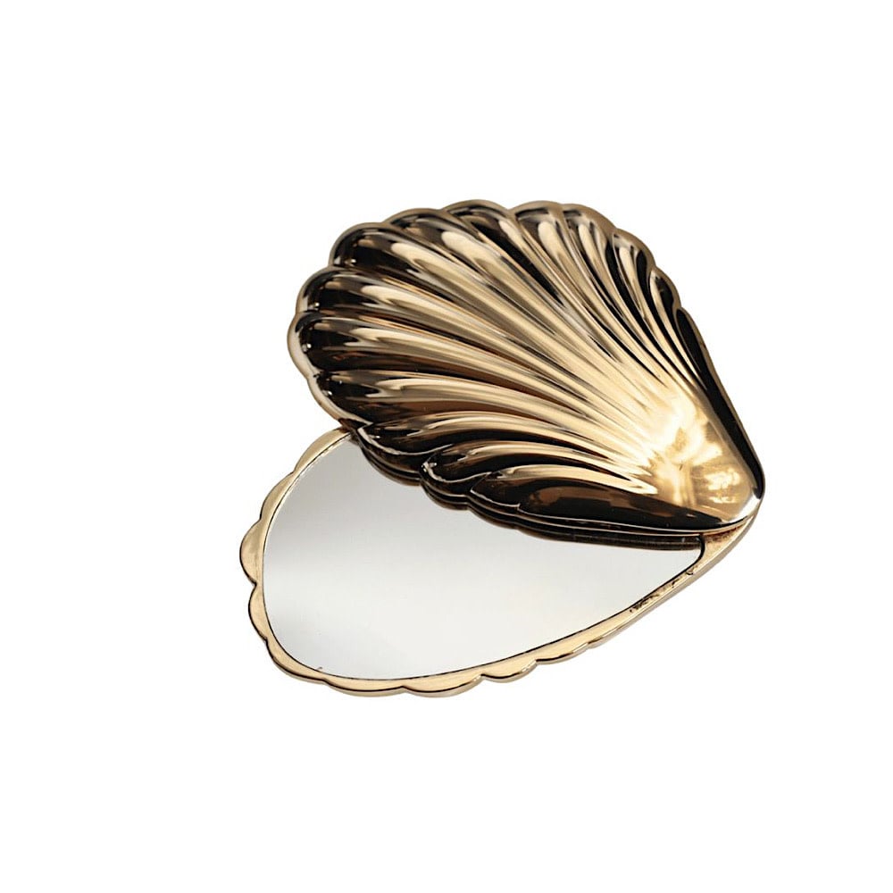 Michelle Clemen Seashell Compact Mirror - Gold