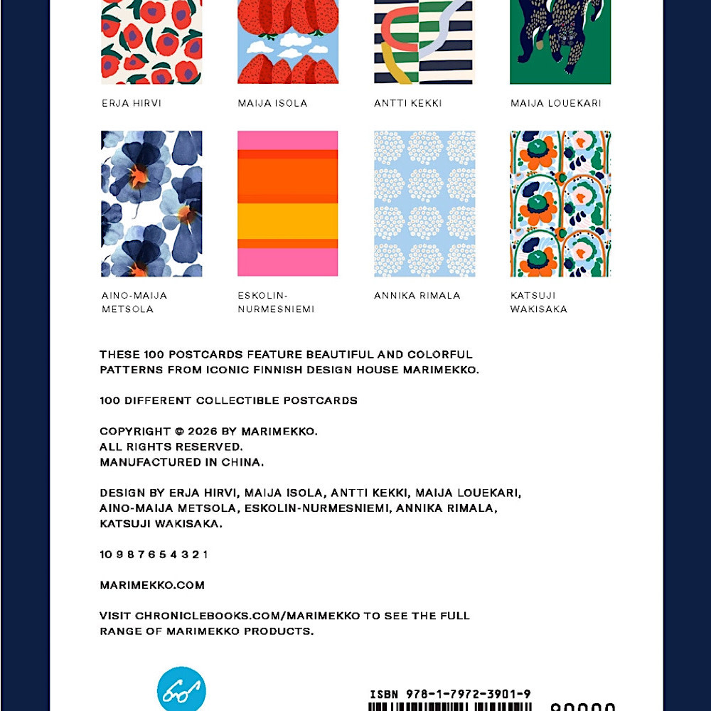 Art of Marimekko 100 Postcards Box Set