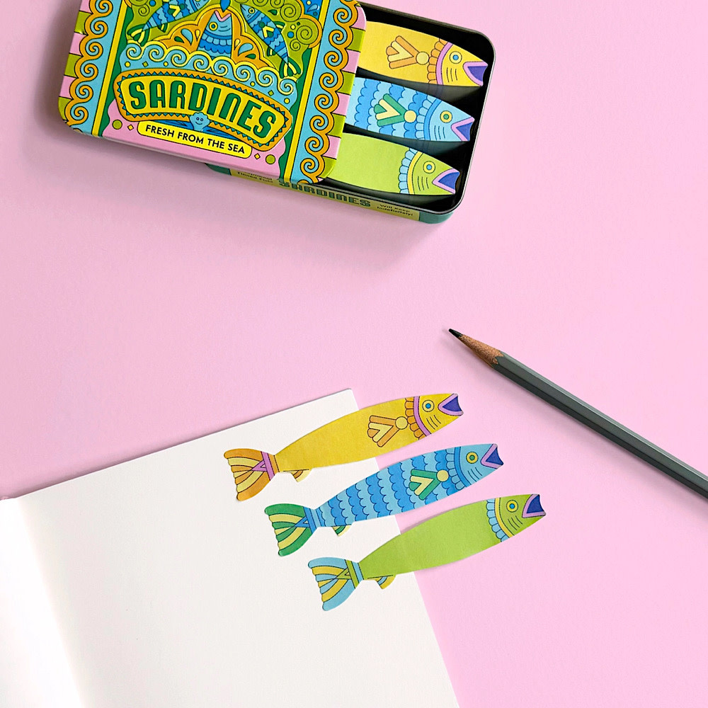 Sardines Fishy Sticky Notes