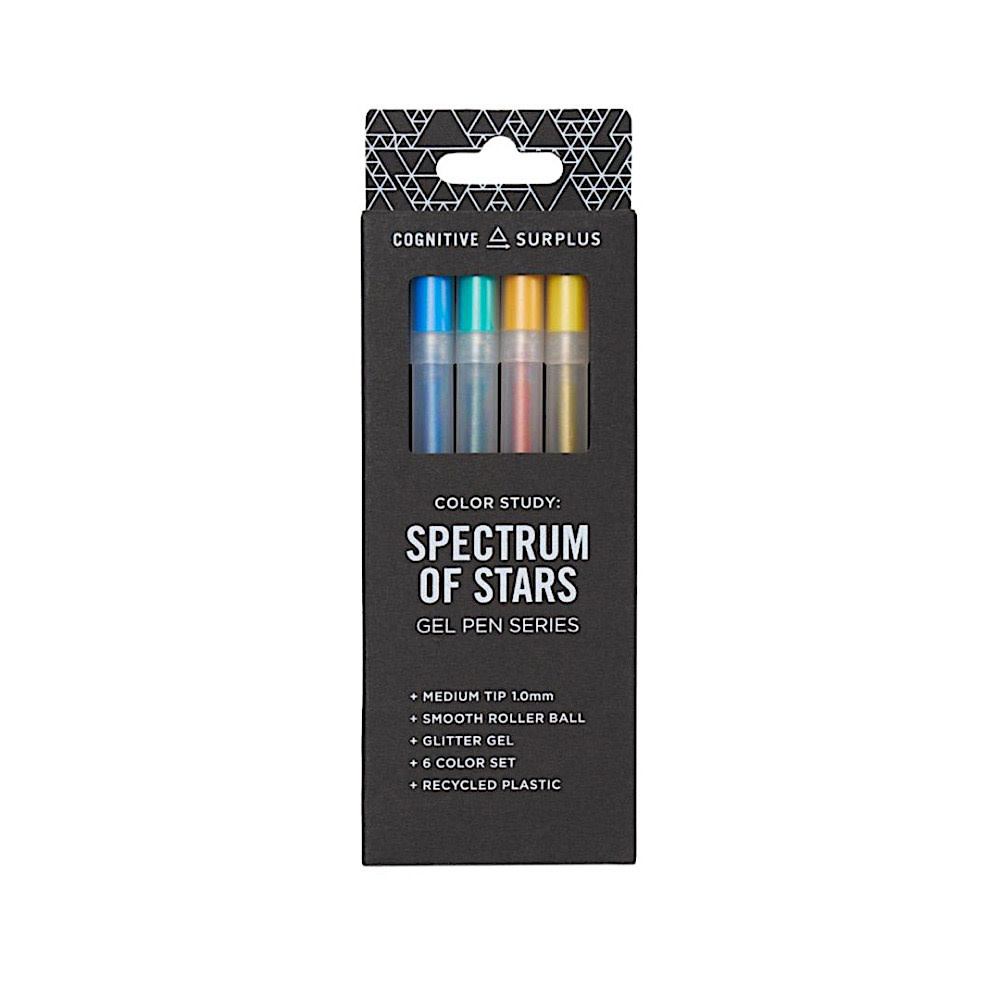 Cognitive Surplus Cognitive Surplus - Glitter Gel Pens Pack - Spectrum of Stars
