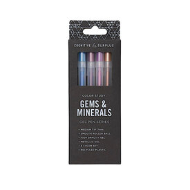 Cognitive Surplus Cognitive Surplus - High-Opacity Gel Pens Pack - Gems & Minerals
