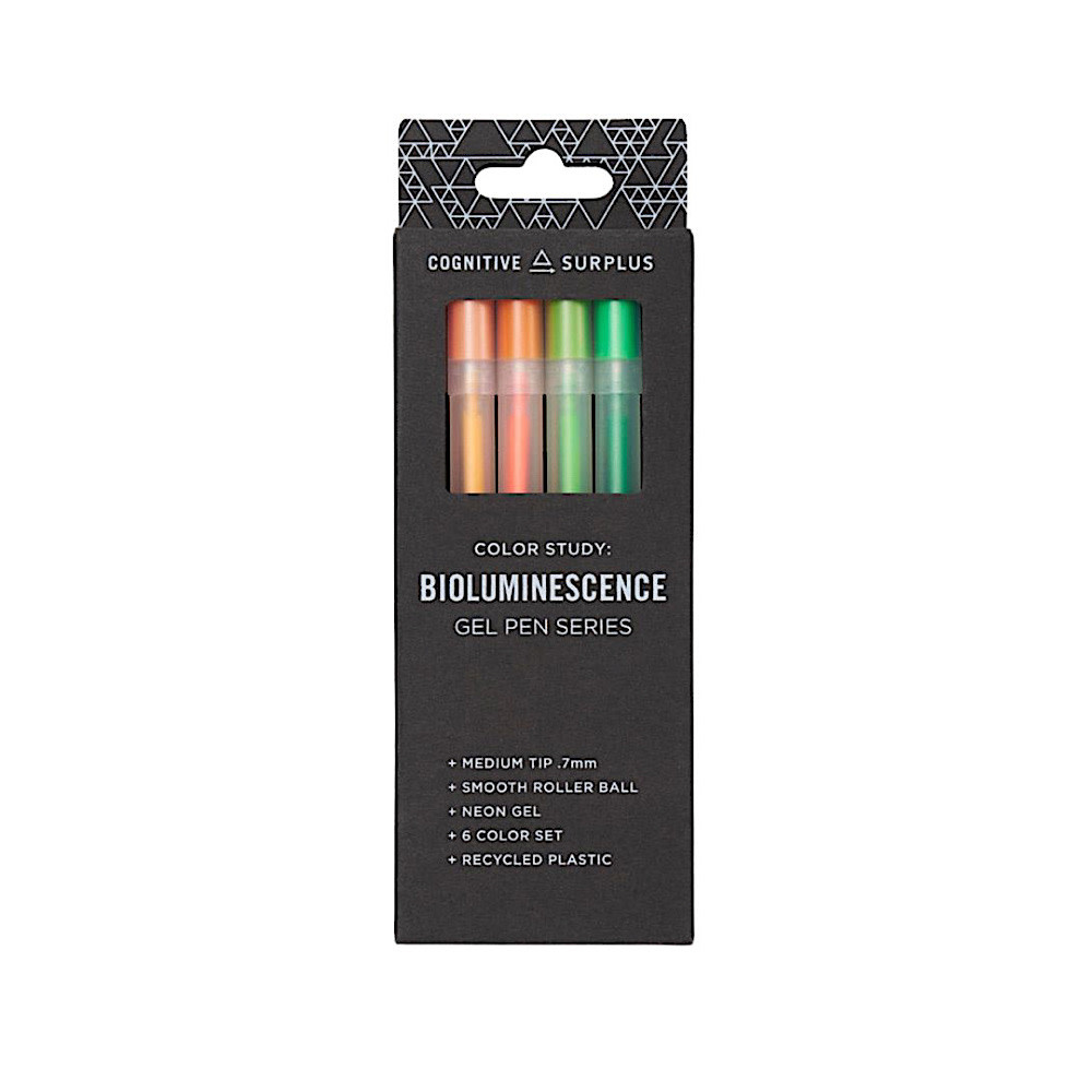 Cognitive Surplus Cognitive Surplus - Neon Gel Pens Pack - Bioluminescence