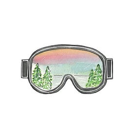 Emmy+Olly Emmy+Olly Sticker - Ski Goggles