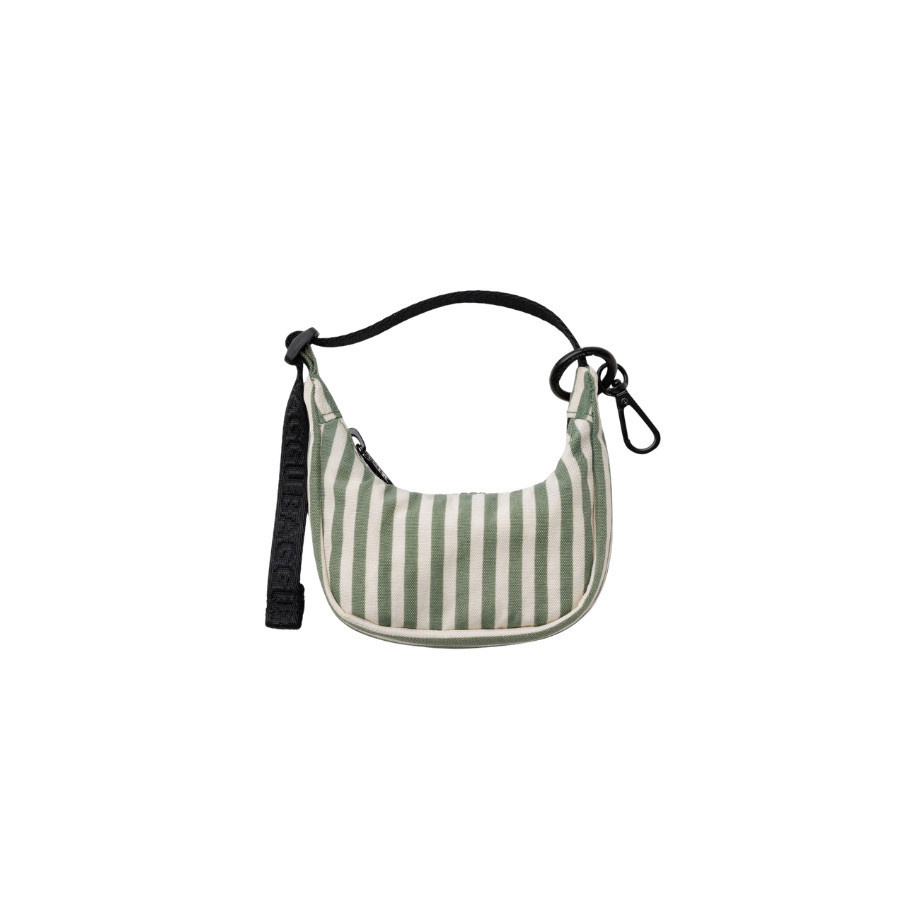 Baggu Mini Crescent Bag Charm - Sage Stripe