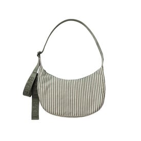 Baggu Baggu Medium Nylon Crescent Bag - Sage Stripe