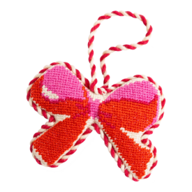 Furbish Studio Needlepoint Icon Ornament - Bow