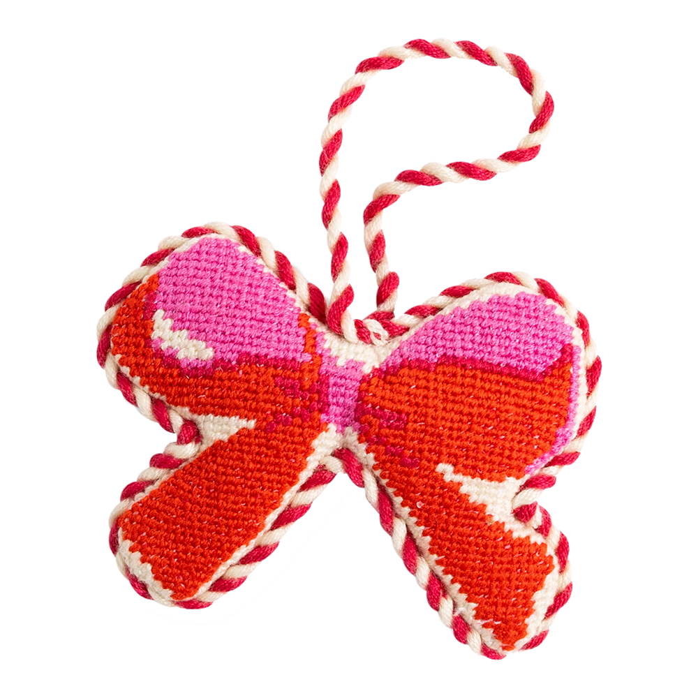 Furbish Studio Needlepoint Icon Ornament - Bow
