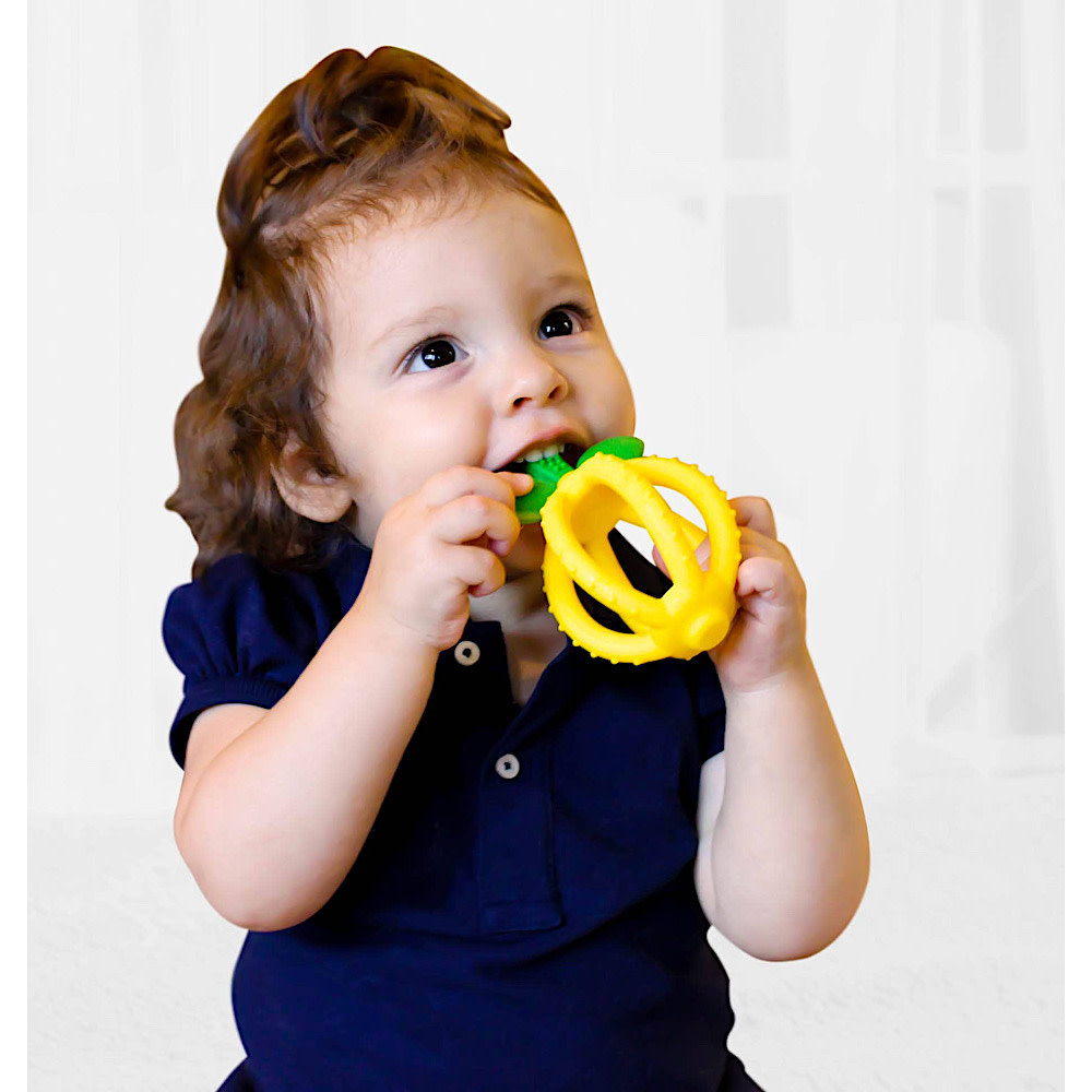 Itzy Ritzy Bitzy Biter Teething Ball - Lemon