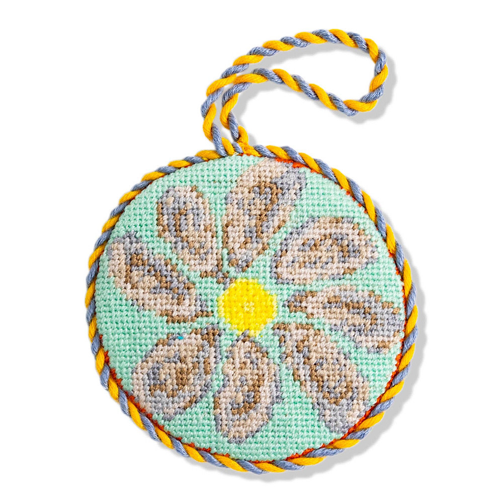 Furbish Studio Needlepoint Icon Ornament - Oyster