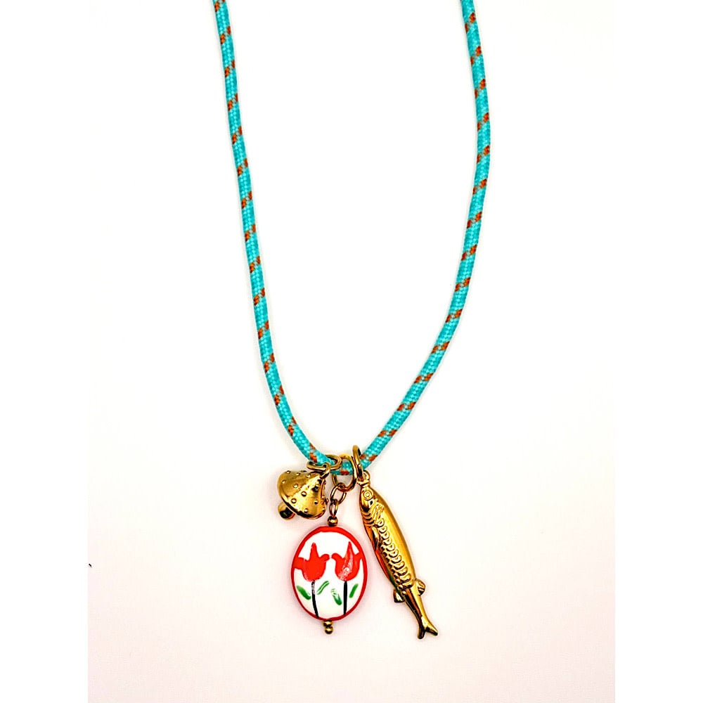 Gunner & Lux - Necklace - Summer Cord Fish Charm