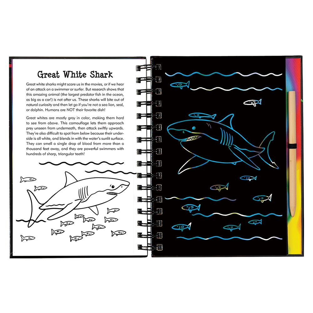 Scratch and Sketch Activity Book - Sharks
