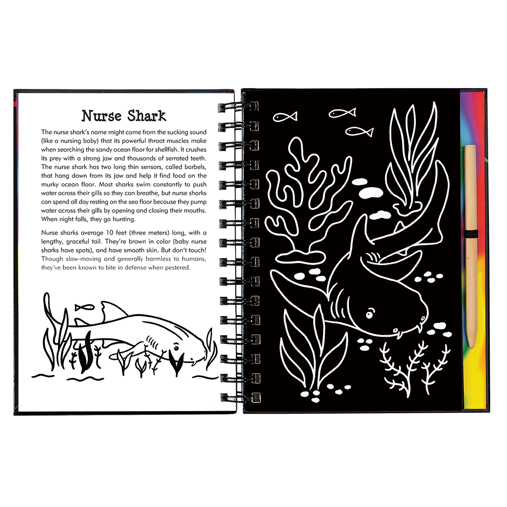 Scratch and Sketch Activity Book - Sharks