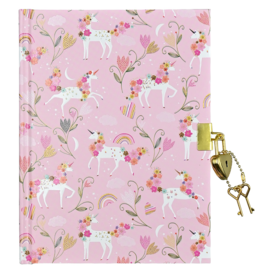 Peter Pauper Unicorn Blooms Locking Journal