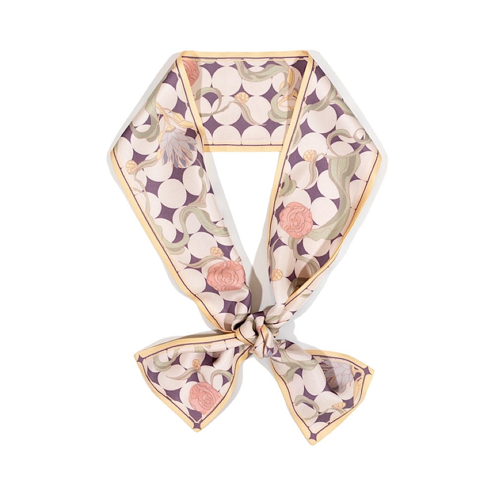 Silk Twilly Neck Bow Scarf - Dream