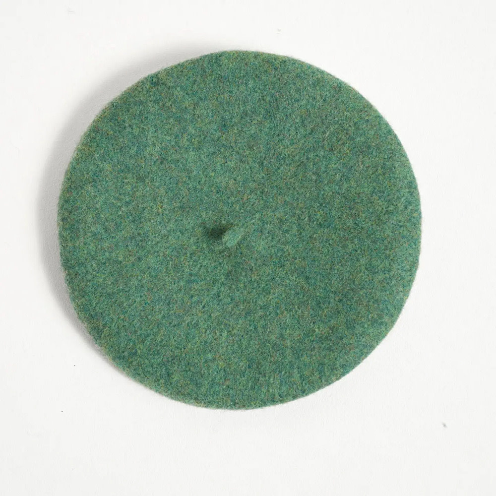 Lost Pattern Bon Chic Wool Beret - Moss Green