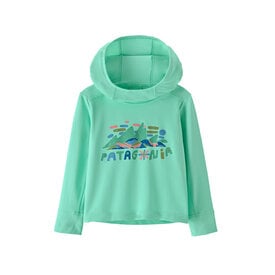 Patagonia Patagonia Baby Cap Hoody - Fitz Roy Superbloom Early Teal