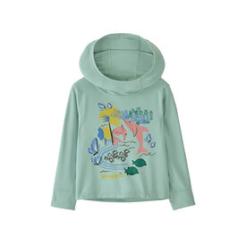 Patagonia Patagonia Baby Cap Hoody - Pink Dolphins Thin Ice