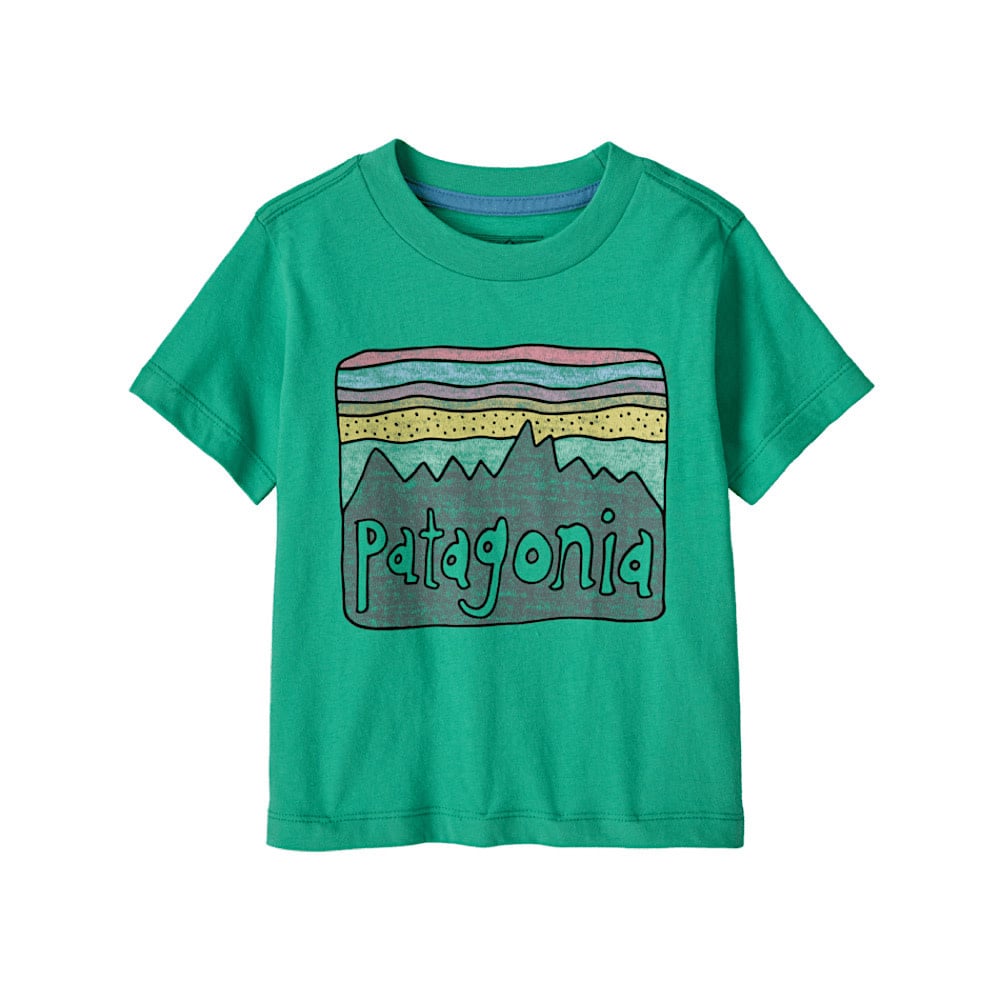 Patagonia Patagonia Baby Fitz Roy Skies T-Shirt - Aqua Stone