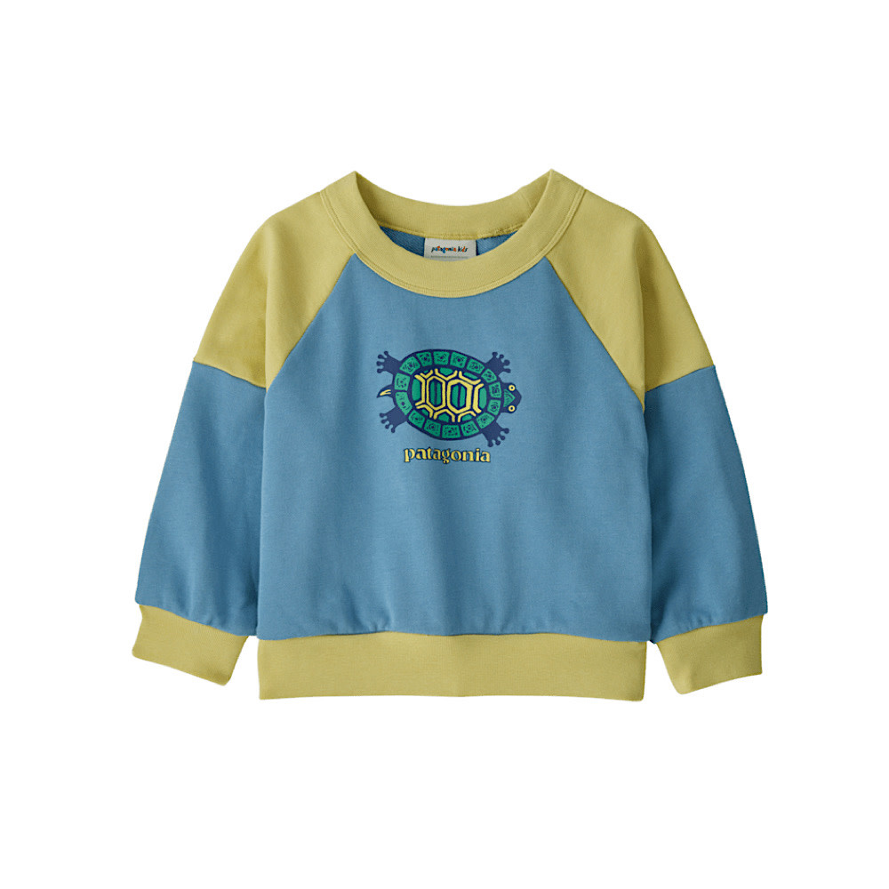 Patagonia Patagonia Baby Crew Sweatshirt - Island Turtle: Shore Blue