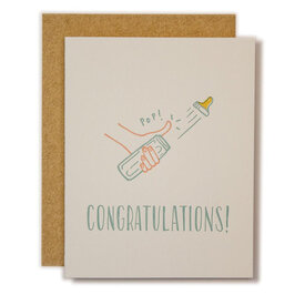 Ladyfingers Letterpress Ladyfingers Letterpress - Congratulations Bottle Pop Baby Card