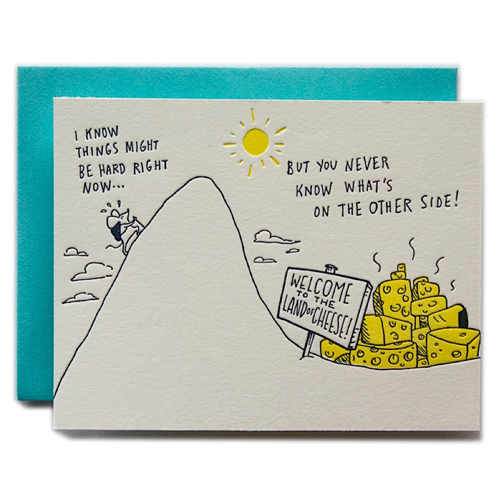 Ladyfingers Letterpress Ladyfingers Letterpress - Land of Cheese Encouragement Card