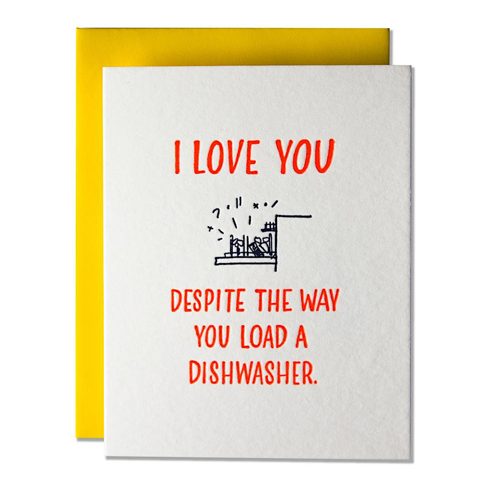 Ladyfingers Letterpress Ladyfingers Letterpress - Load a Dishwasher Love Card