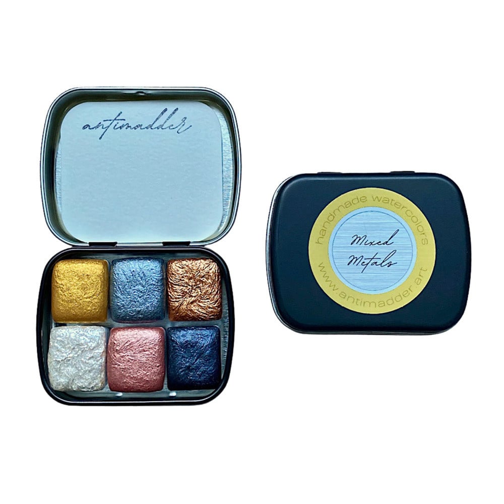Antimadder Art Antimadder Art Watercolor Paint Tin Set - Mixed Metals