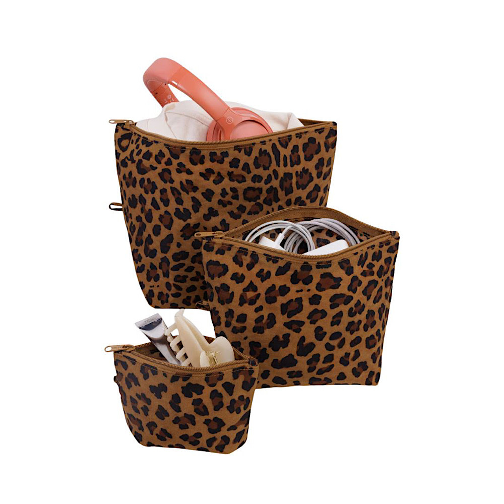 Baggu Go Pouch Set of 3 - Leopard