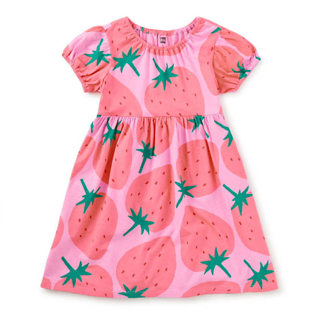 Tea Collection Puff Sleeve Empire Dress - Fresas Favoritas
