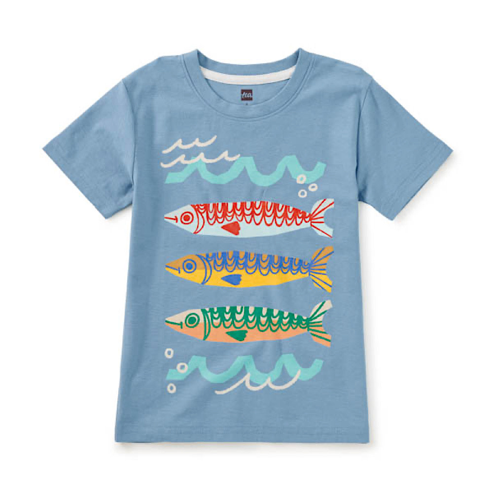 Tea Collection Sardinas Del Sur Graphic Tee - Blue Tide