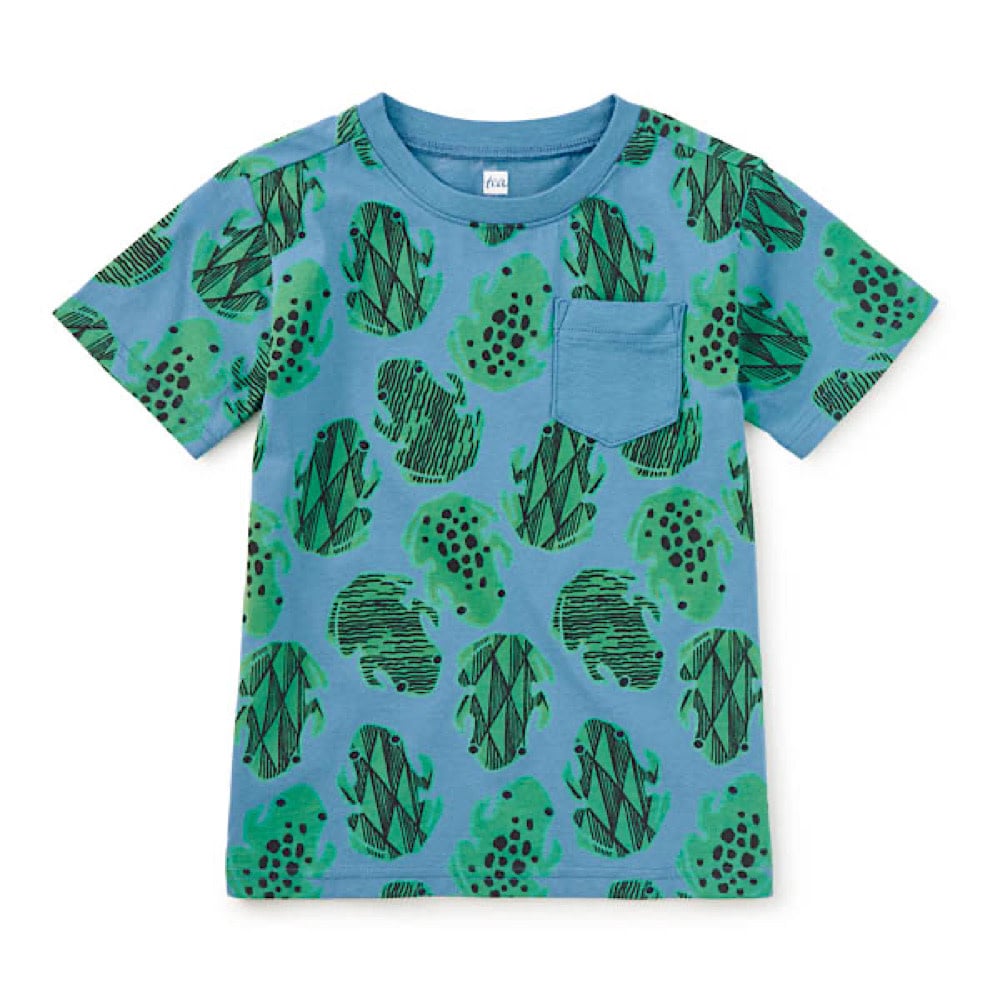 Tea Collection Tea Collection Printed Pocket Tee - Hopalong Frogs