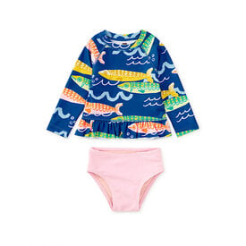 Tea Collection Tea Collection Rash Guard Baby Swim Set - Sardinas Del Mar