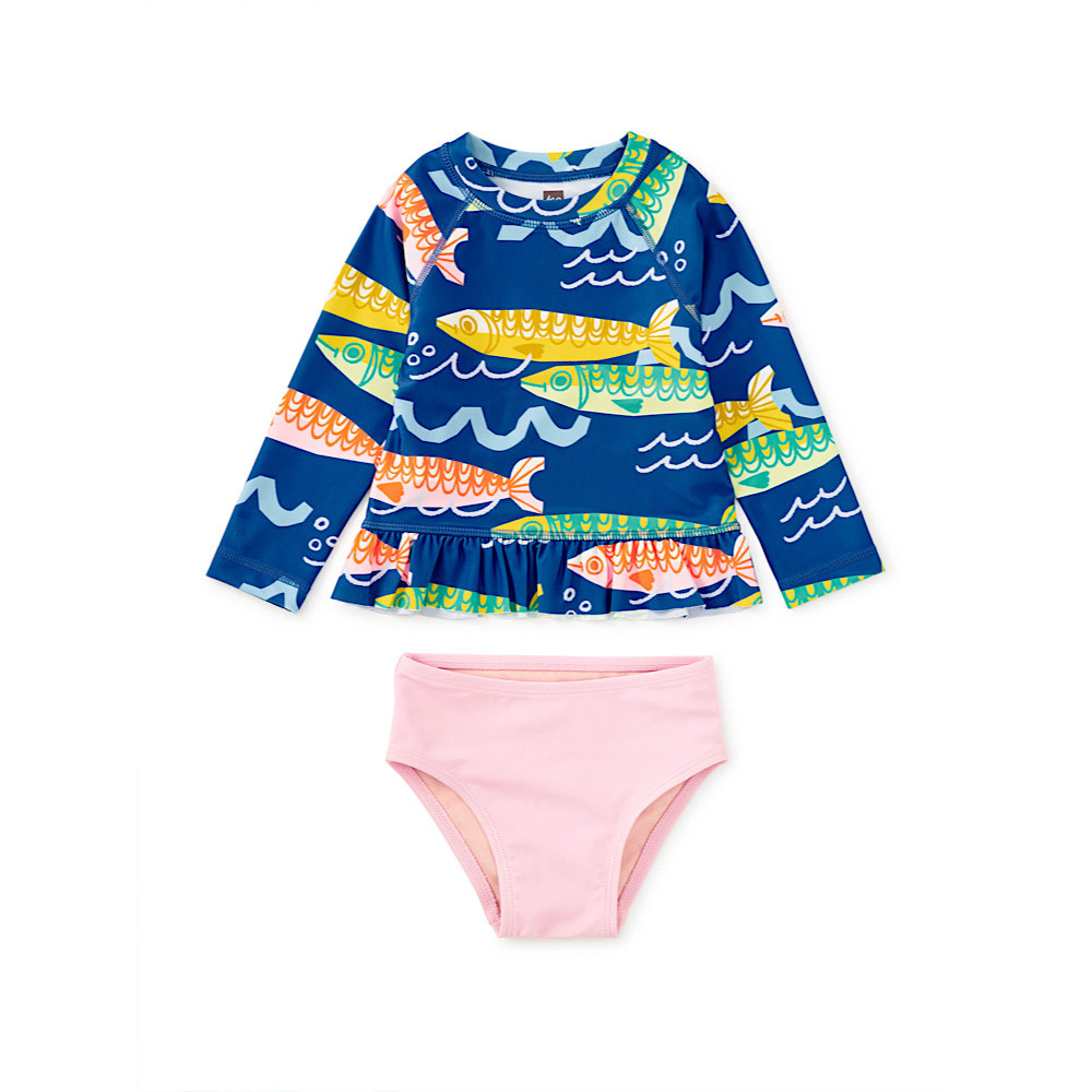 Tea Collection Rash Guard Baby Swim Set - Sardinas Del Mar